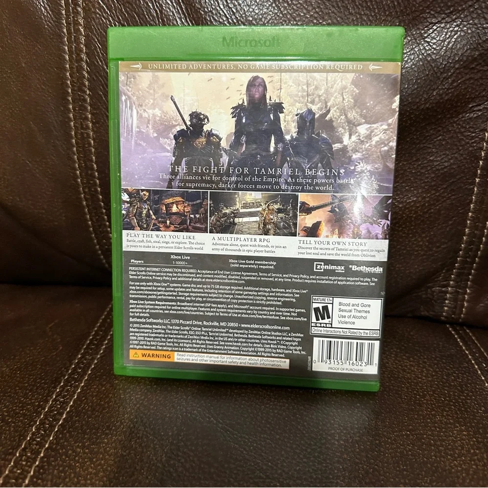 The Elder Scrolls Online: Tamriel Unlimited -‎ Xbox One Complete